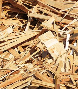 Schutt vom Abriss eines Gebäudes